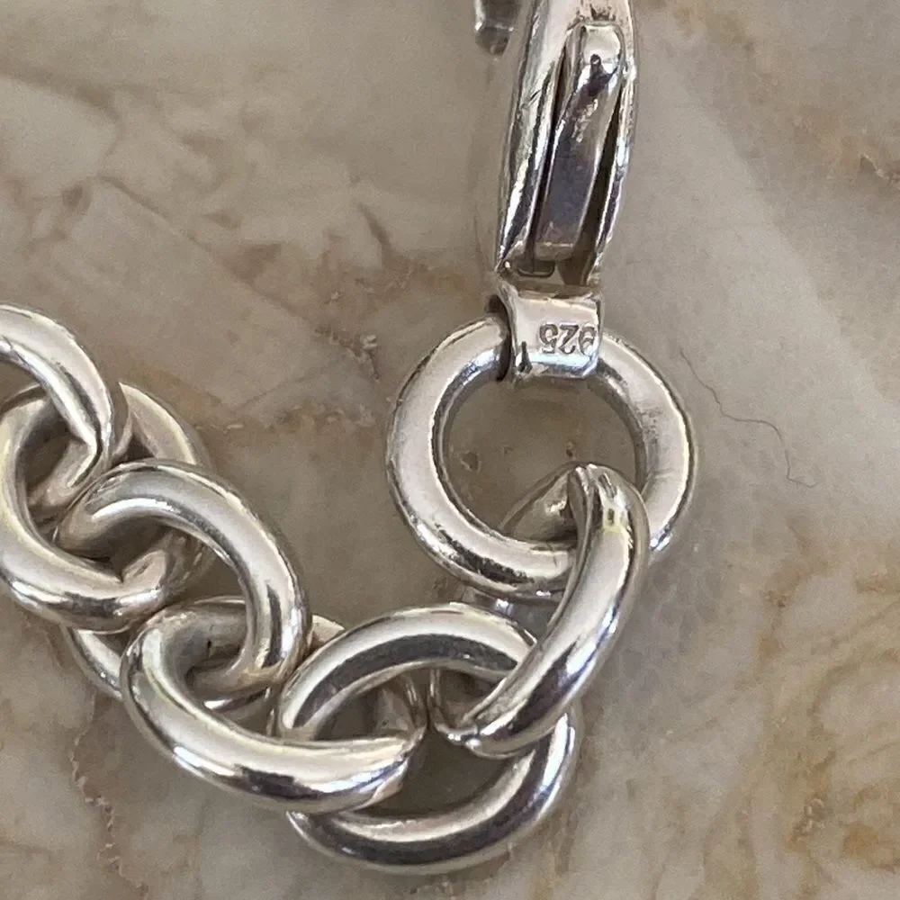 Tiffany & Co. Return To Tiffany Oval Tag Chunky Rolo Link Necklace 925 Sterling - Picture 5 of 12